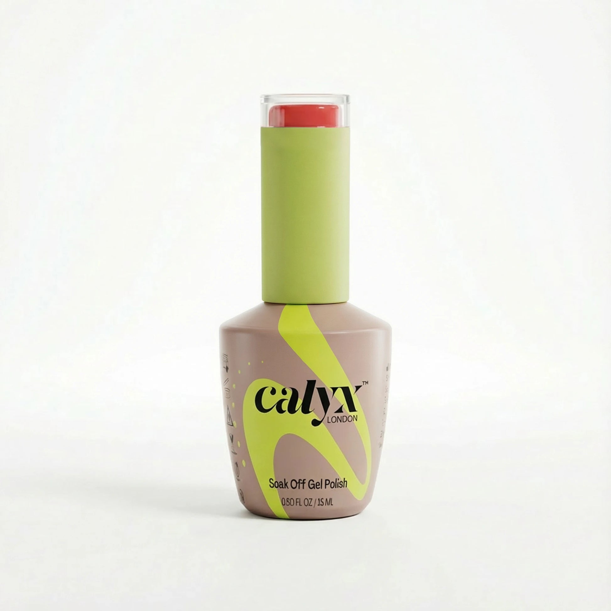 calyx london fiery red glossy uv gel 