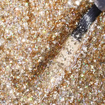 Gold Digger calyx london glitter gel polish 