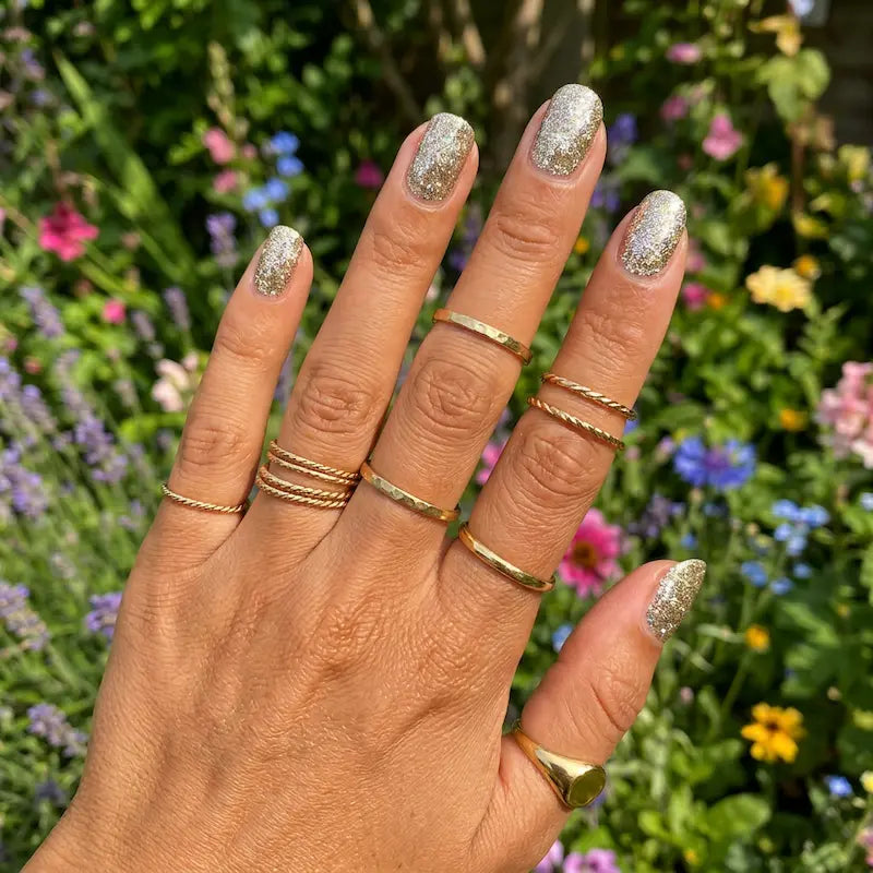 calyx london gold fever gel glitter polish