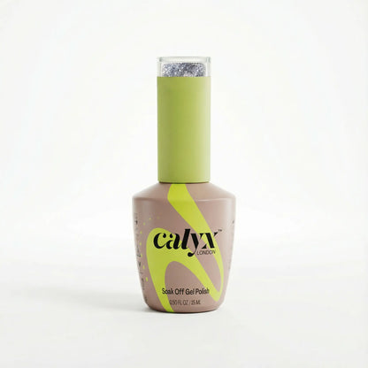 calyx london glitter silver gel polish 