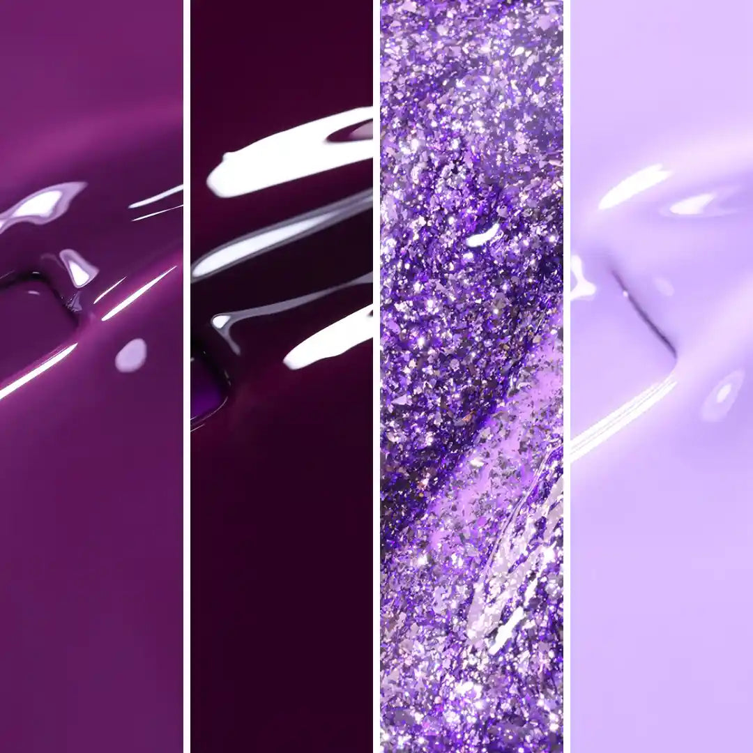 calyx london potions bundle purple gel polishs glitter 