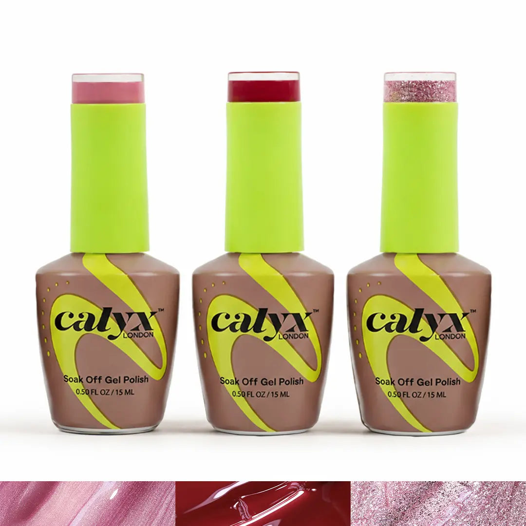 calyx london rose bundle gel polish 
