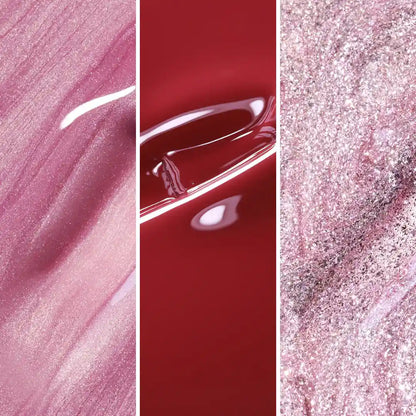 calyx london rose bundle gel polish cat eye glitter red pink 
