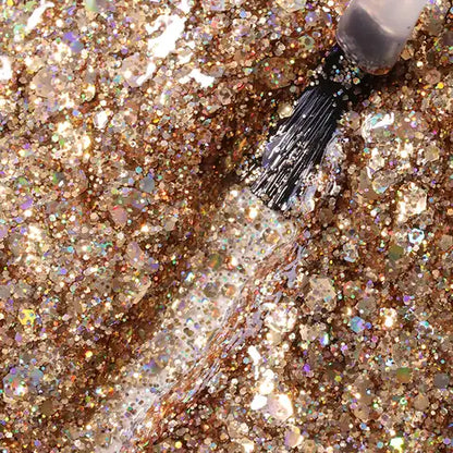 calyx london sunburst glitter gel polish gold