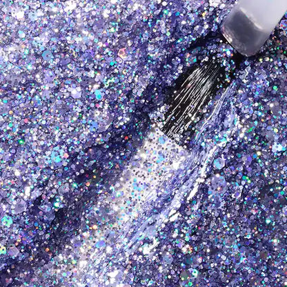 calyx london violet eclipse uv glitter gel polish 