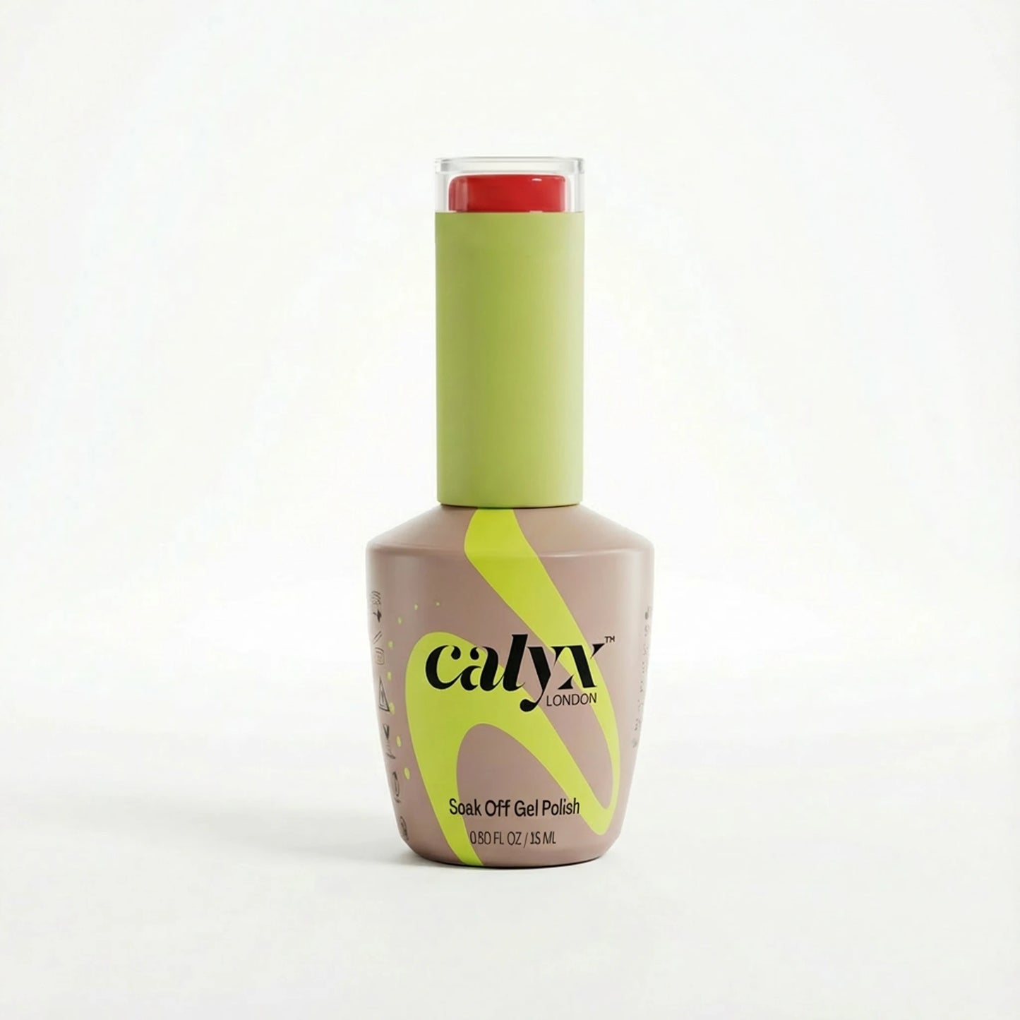 calyx london red gel polish uv 