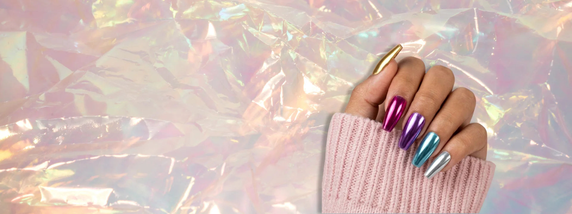 calyx london chrome powder nails