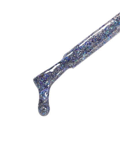 Cosmic Sapphire UV Gel Polish detail view by Calyx London