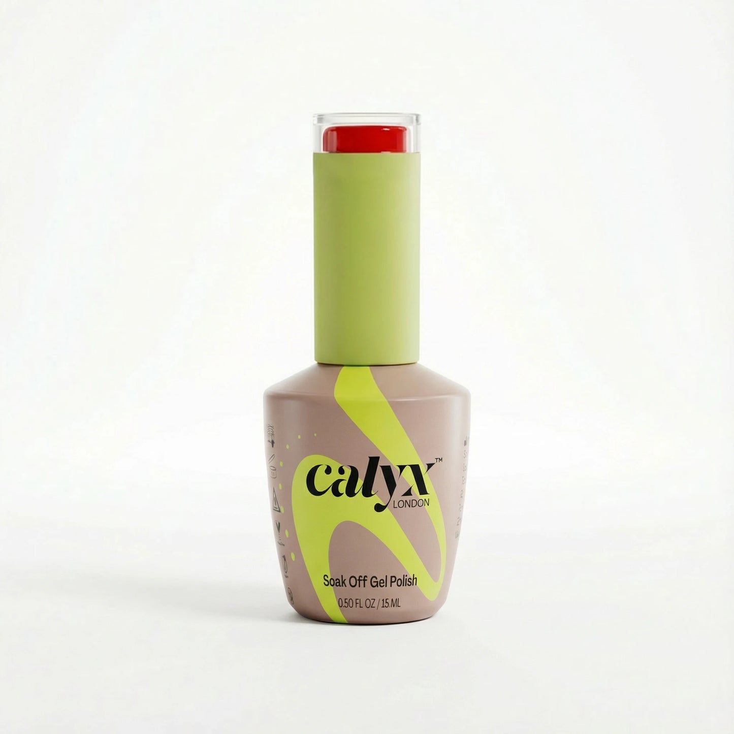 calyx london red gel polish 