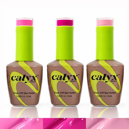 calyx london pink shades gel polish 