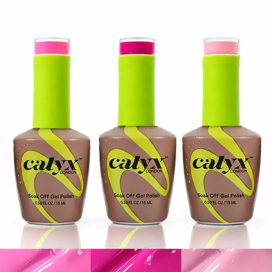 calyx london pink shades gel polish 
