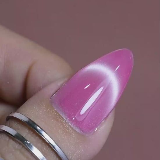 calyx london venus pink uv gel polish cat eye
