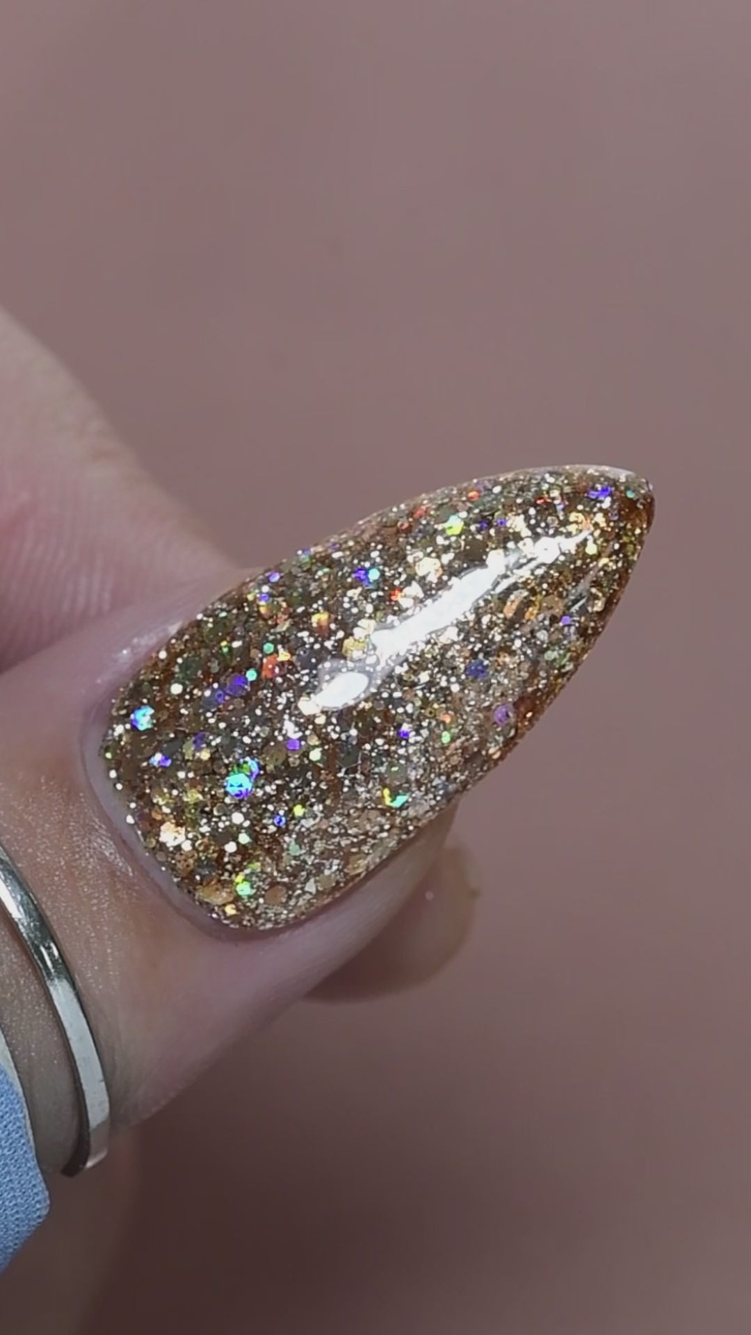 calyx london chardonnay gel polish glitter