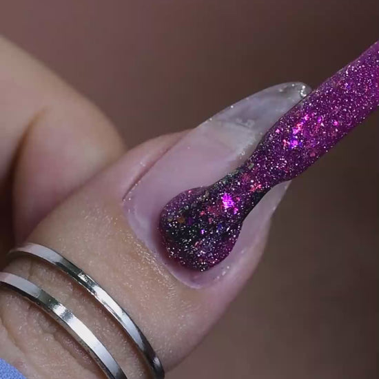 calyx london Quartz Crush glitter gel polish pink