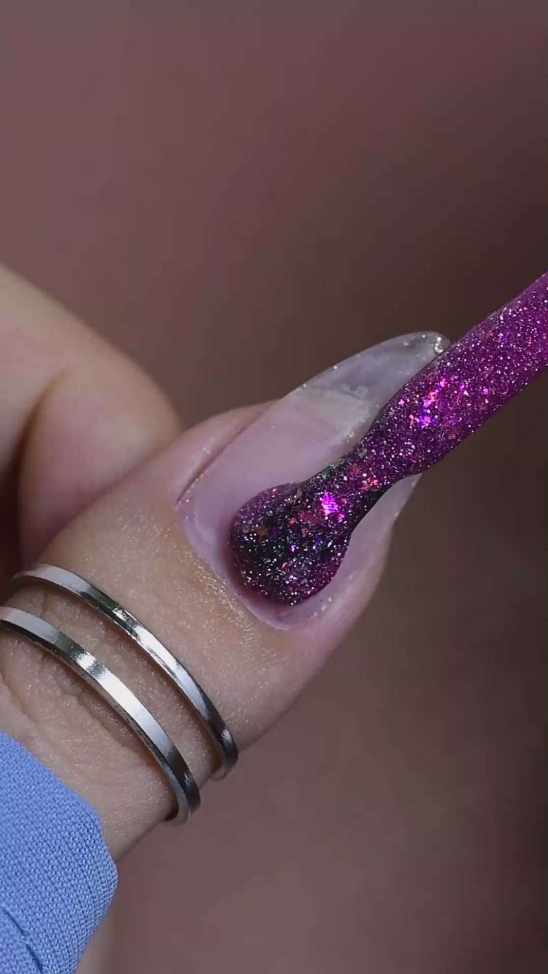 calyx london Quartz Crush glitter gel polish pink