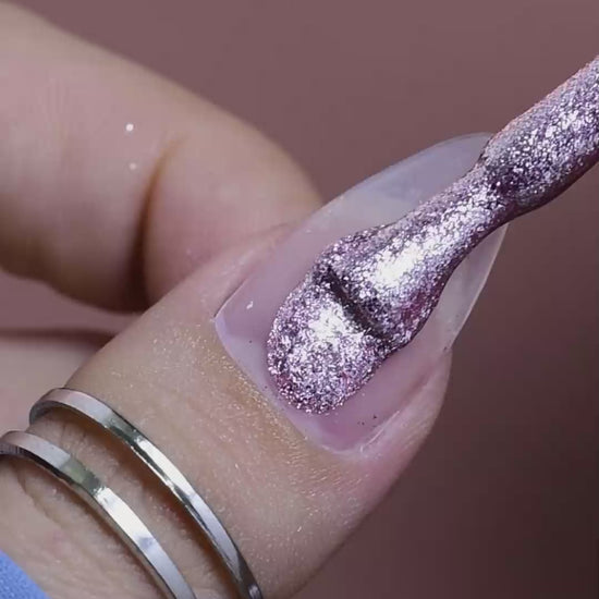 pink sugar calyx london glitter gel polish 