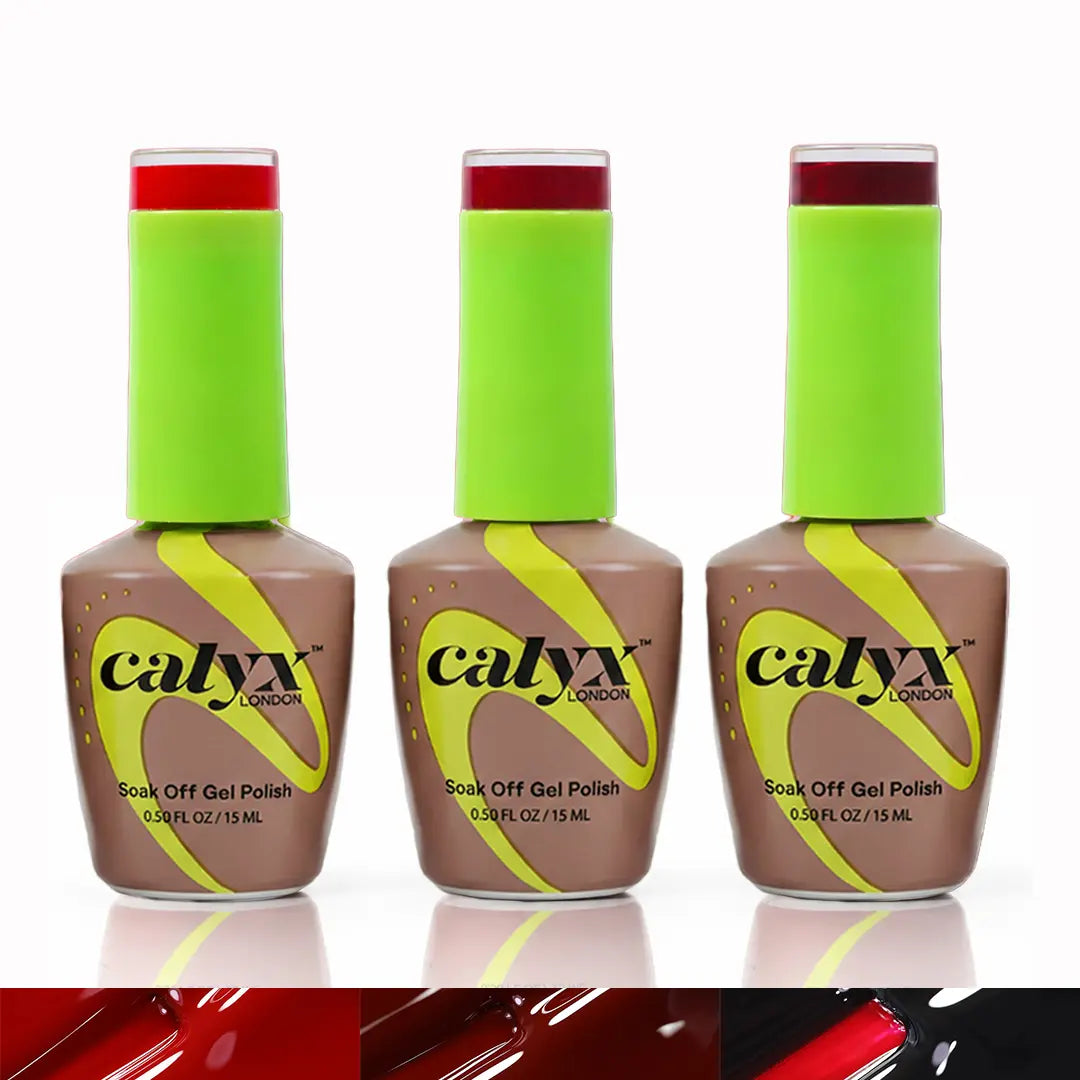 calylx london red gel polish 